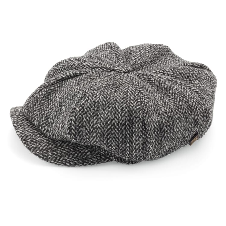 Gorra de caballero Newsboy, Negro estampado