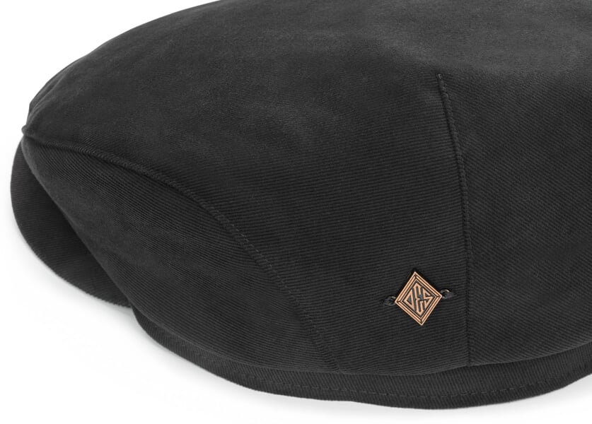 Herrenkappe Dandy Anthrazit, Detailsicht