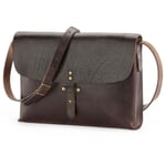 Sac à bandoulière en cuir de vachette, marron