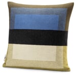 Funda de almohada de lana de oveja Bento Verde-azul