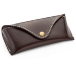 Spectacle case cowhide, dark brown