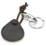 Funda Airtag de piel, marrón oliva
