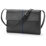 Sac à bandoulière en cuir, petit, noir