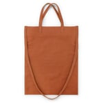 Leren tote bag, cognac