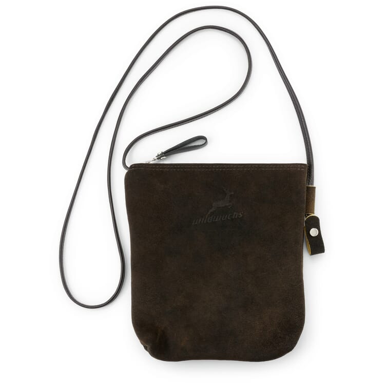 Bolso bandolera piel de ciervo, marrón