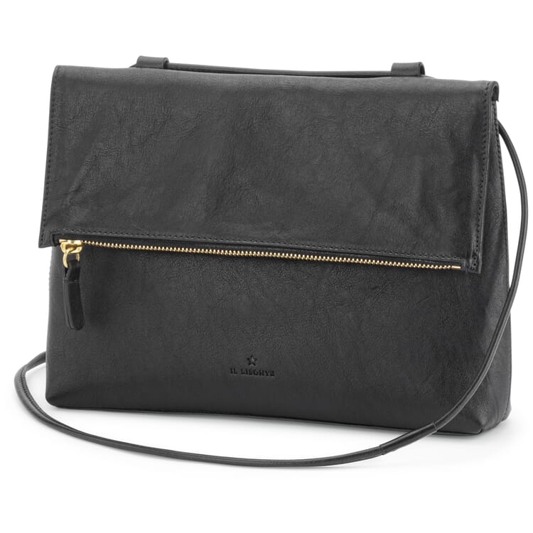 Leather handbag, black