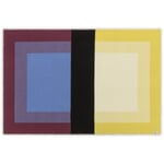 Couverture en laine d'agneau Bento Bleu-jaune