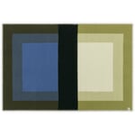 Couverture en laine d'agneau Bento Vert et bleu