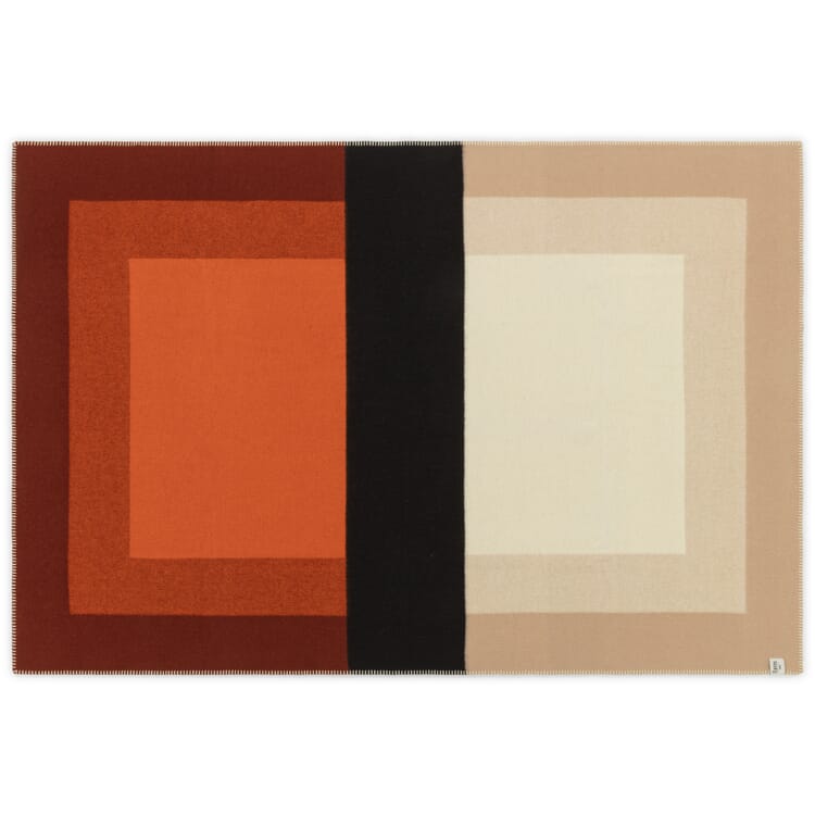 Couverture en laine d'agneau Bento, Rouge-Rose