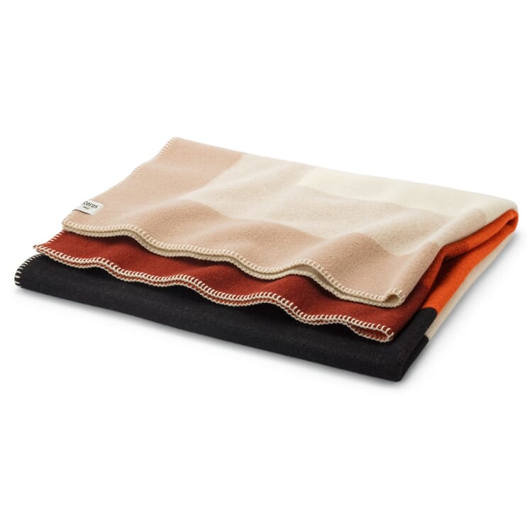 Couverture en laine d'agneau Bento, Rouge-Rose