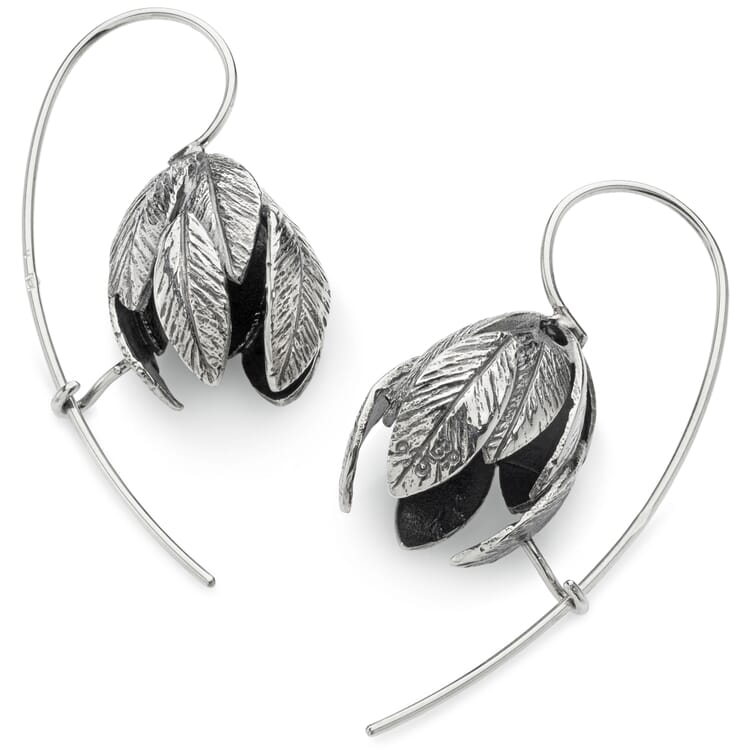 Boucles d'oreilles « Calice », argent