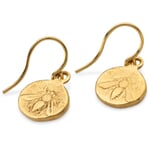Bee Drop Earrings, Gold-Plated