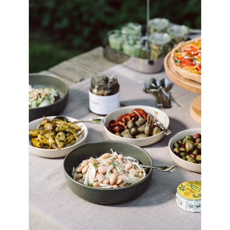 Grand bol de soupe (2 pièces), Vert mat