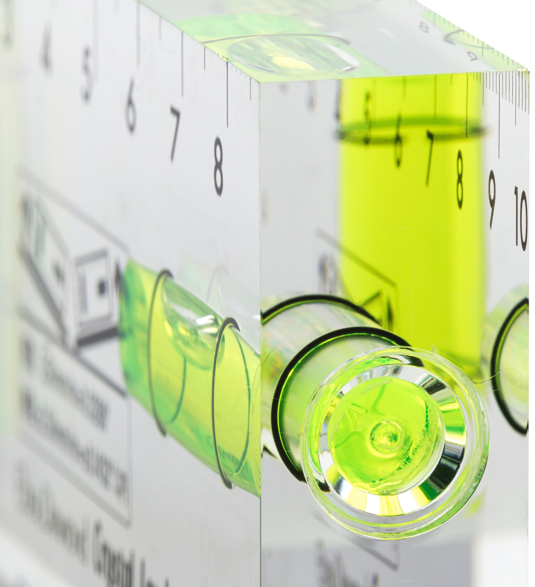 Lot De 2 Niveaux à Bulle Haute Précision - Transparent Et Vert - 15x15x40mm