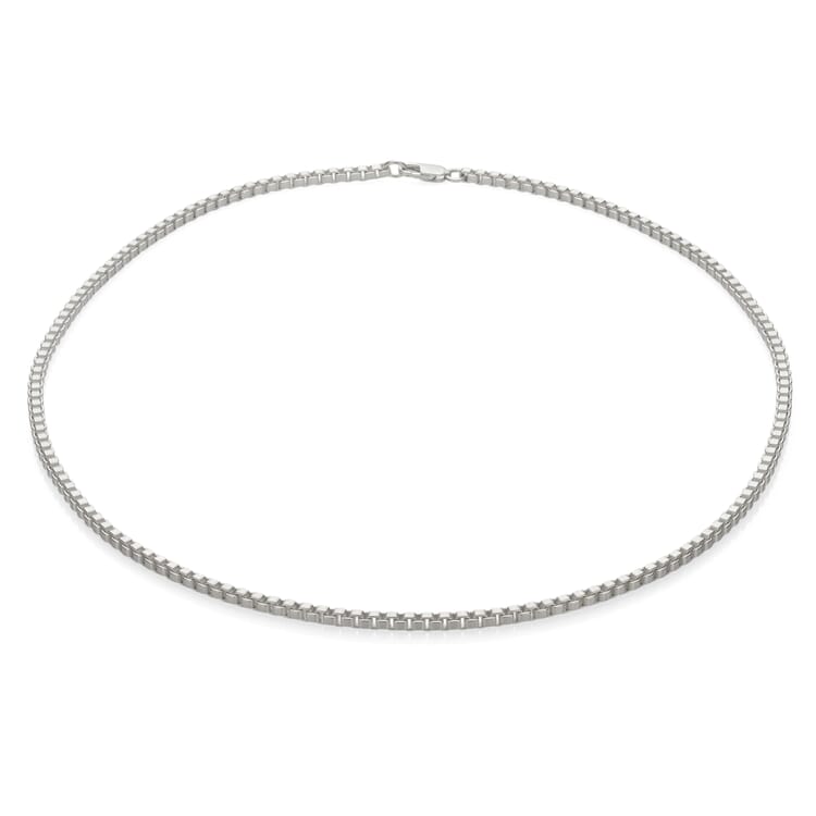 Hoekige Venetiaanse ketting, zilver