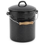 Geëmailleerde emmer met deksel 5 liter