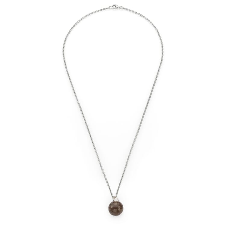 Chaîne avec pendentif en quartz fumé