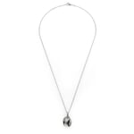 Necklace with calyx pendant, silver