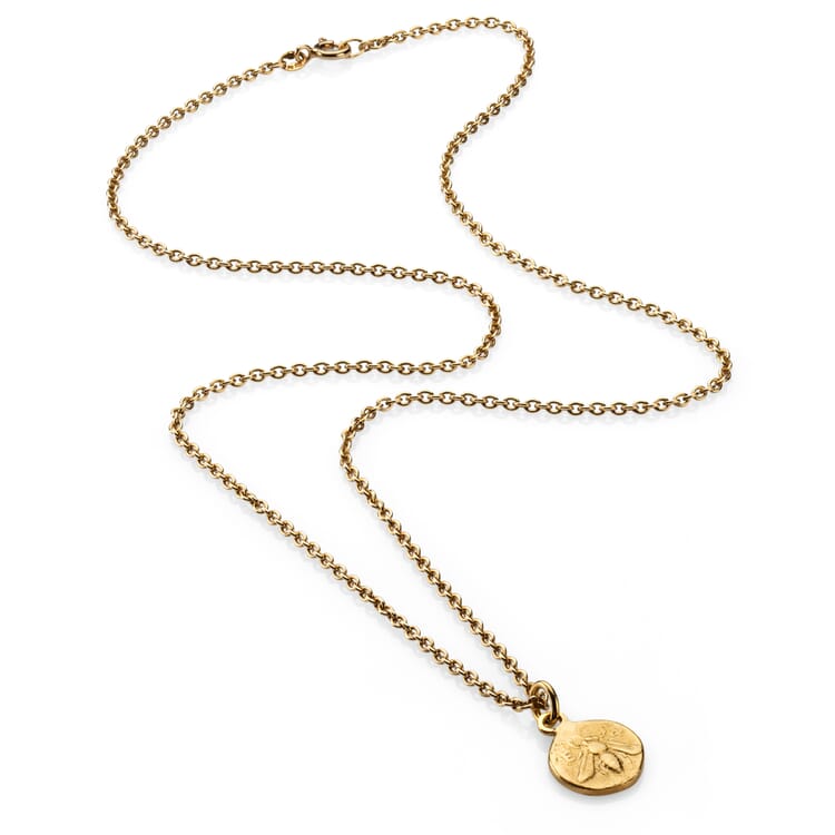 Chain with bee pendant, gold-plated