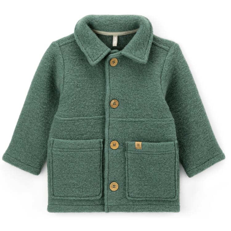 Kinder-Hemdjacke Wollwalk, Salbei