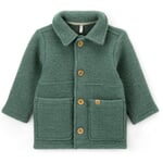 Veste-chemise pour enfant en laine foulée Sauge