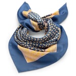 Foulard en soie Paisley, bleu royal
