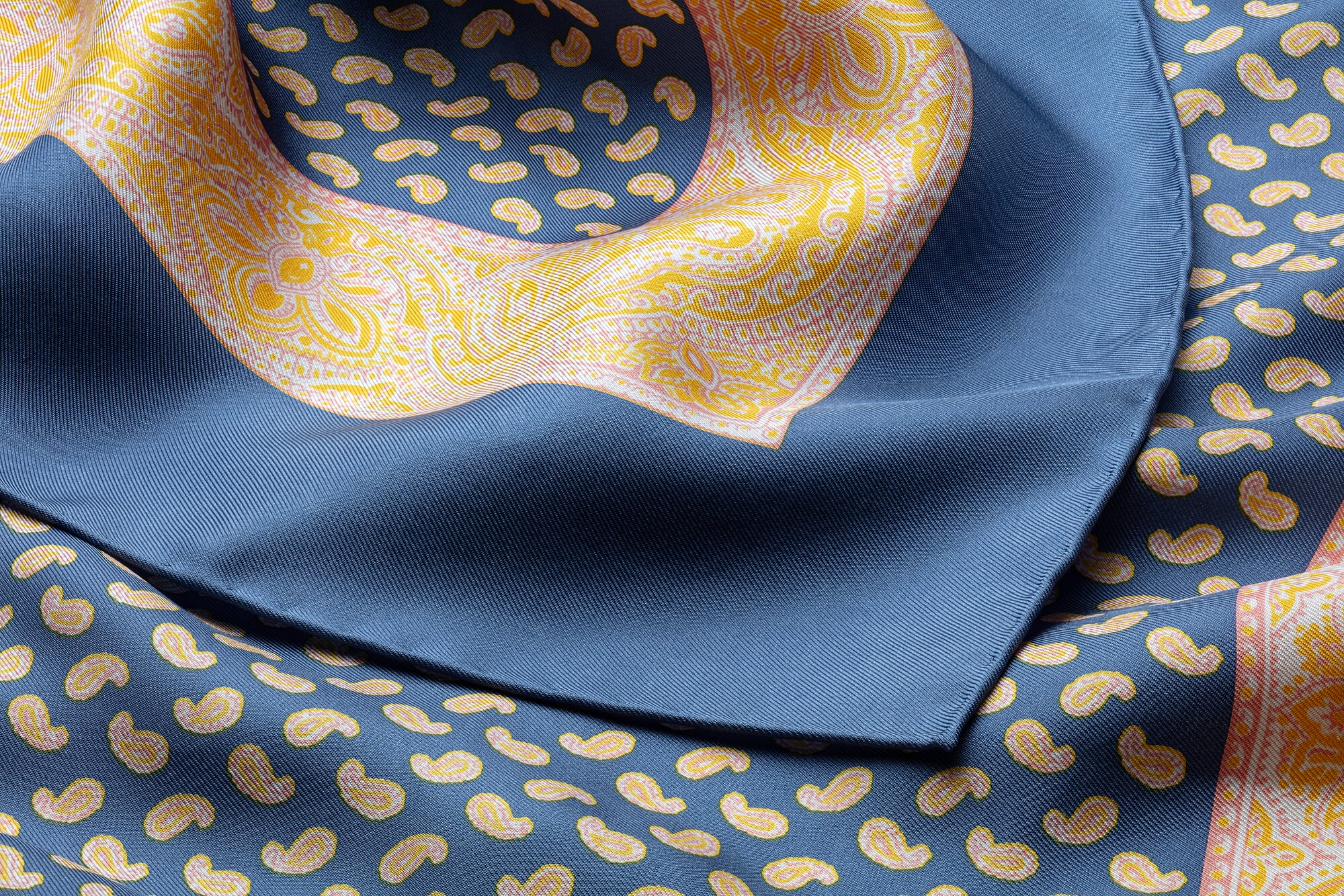 Paisley Silk Scarf, Royal Blue | Manufactum