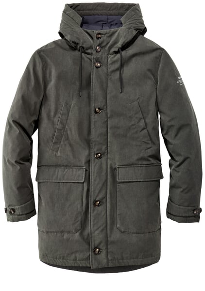 Herren-Winterjacke Schiefergrau