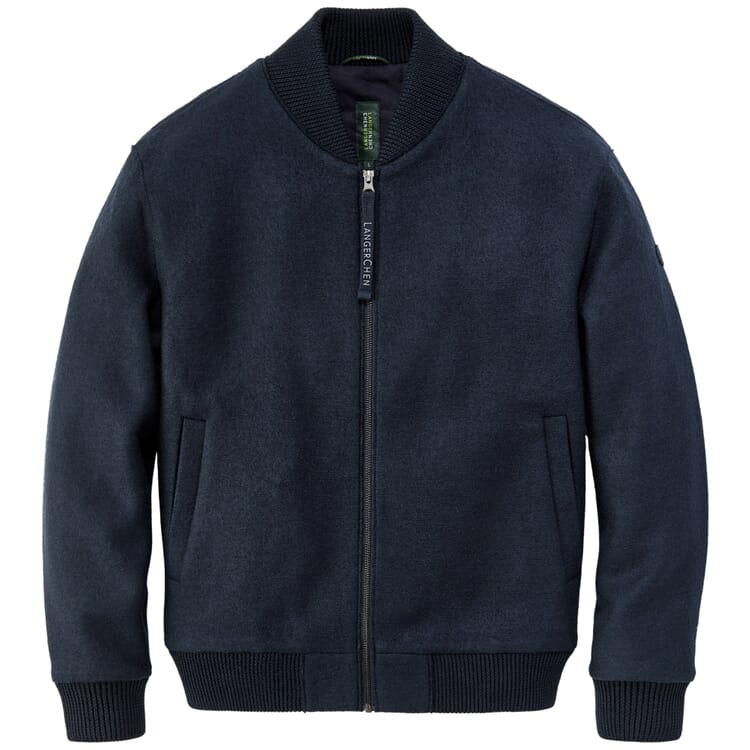 Blouson en laine pour hommes, Bleu marine