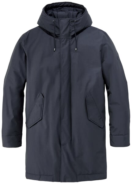 Herrenparka gefüttert Navy