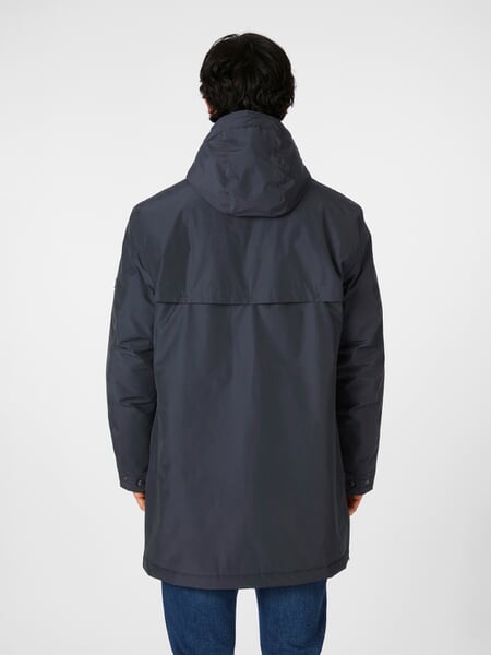 Herrenparka gefüttert Navy, Tragebild