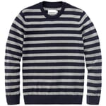 Herren-Strickpullover Navy-Grau