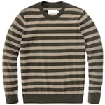 Herren-Strickpullover Oliv-Sand