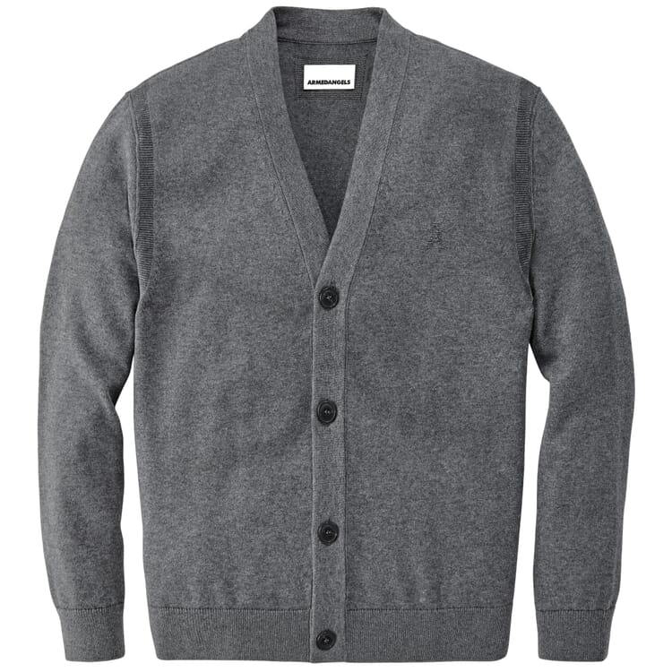 Herren-Strickjacke, Graumelange