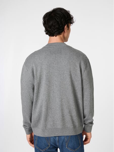 Herren-Strickjacke Graumelange, Tragebild