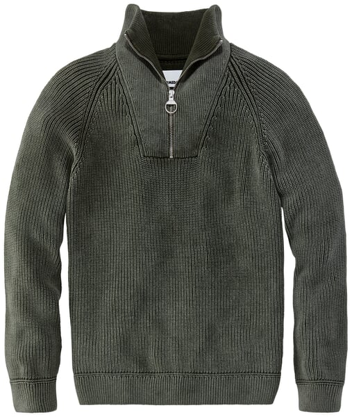 Herren-Stricktroyer Dunkelgrün