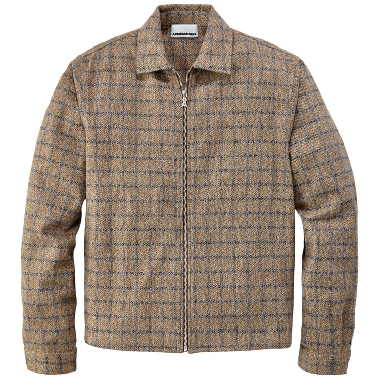 Chaqueta de hombre con cremallera, Camel