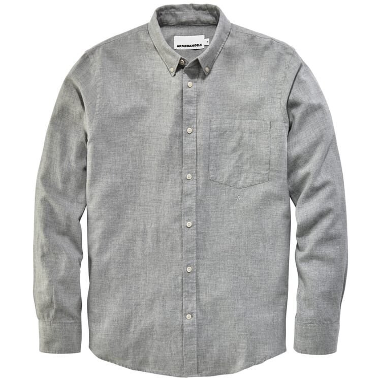 Camisa de algodón para hombre, Gris melange