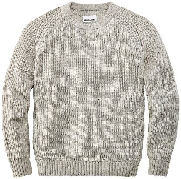 Herren-Strickpullover Hellgrau
