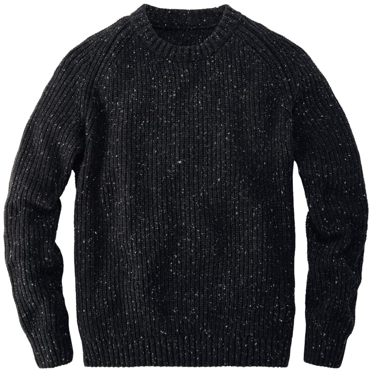 Herren-Strickpullover, Schwarz