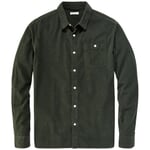 Camisa de hombre de pana de algodón Verde oscuro
