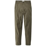 Pantalon homme en toile de coton olive clair