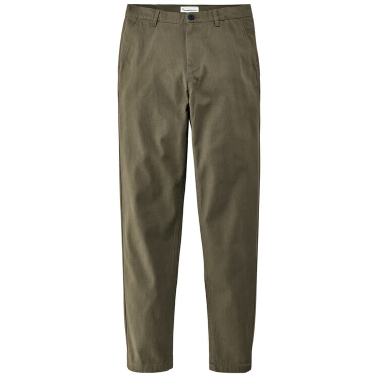 Pantalon homme en toile de coton, olive clair