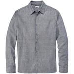 Heren flanellen overhemd Blauw-melange