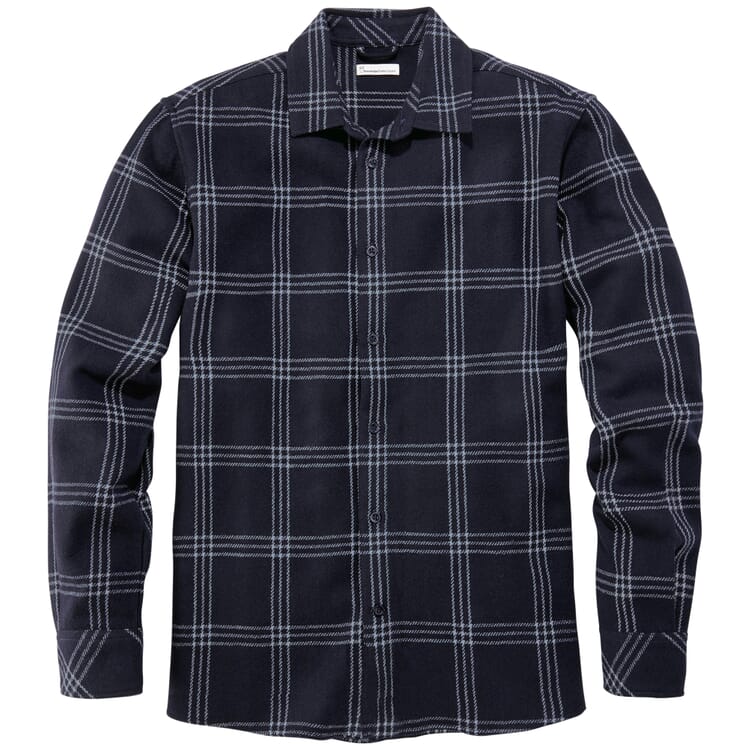 Sobrecamisa de lana para hombre, Azul marino