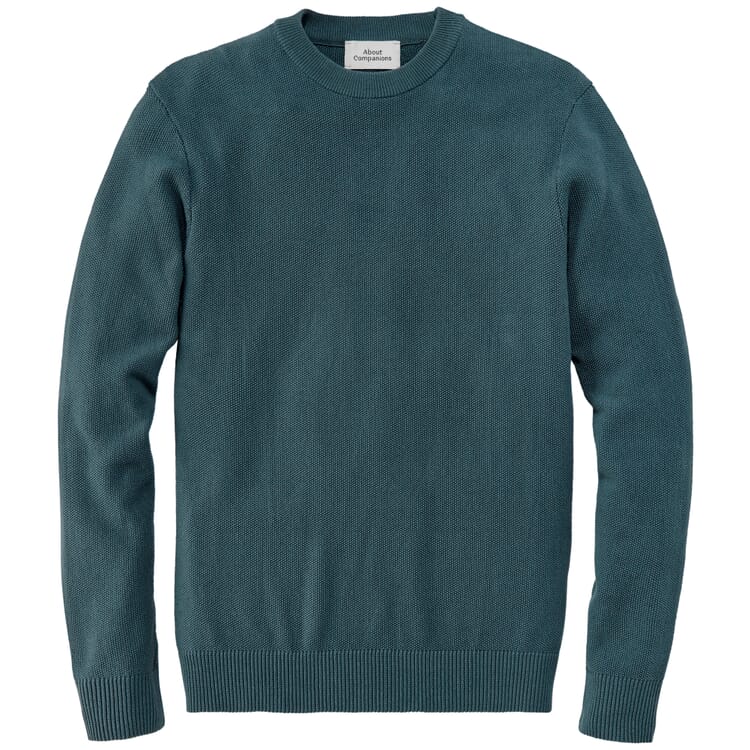 Jersey de punto para hombre, Verde petróleo