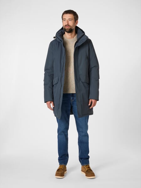 Herren-Winterparka Mittelblau, Tragebild