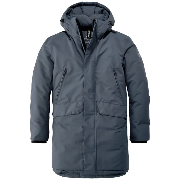 Parka invernale da uomo, Blu medio