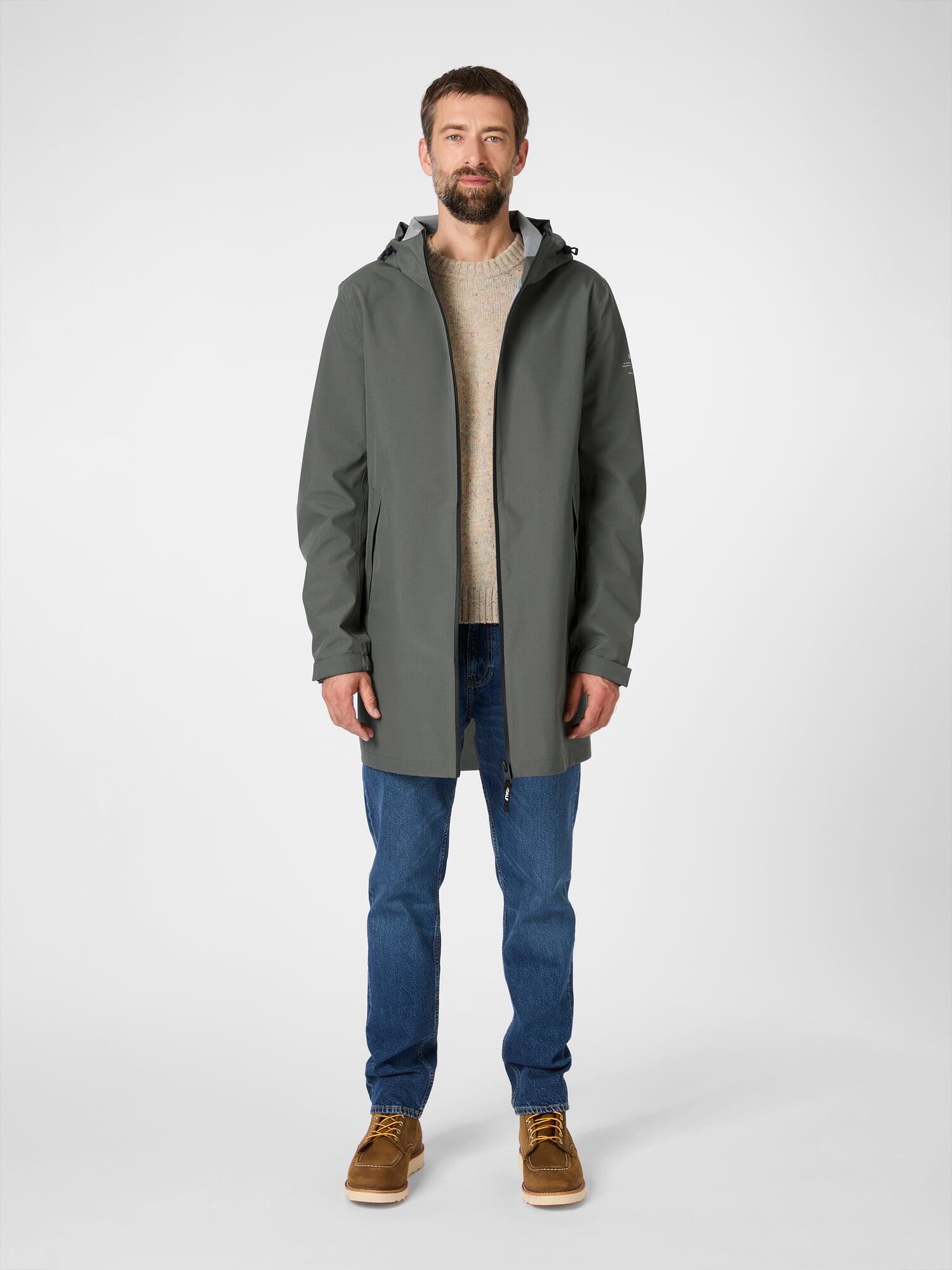 Men's rain parka unlined, Olive | Manufactum