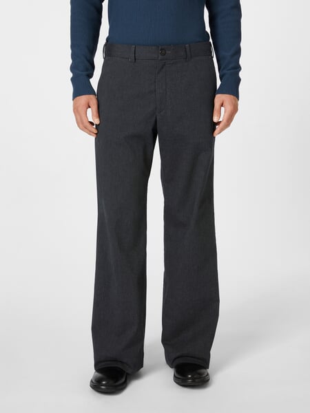 Pantalon homme rayures structurées Anthracite, présenté sur un modèle